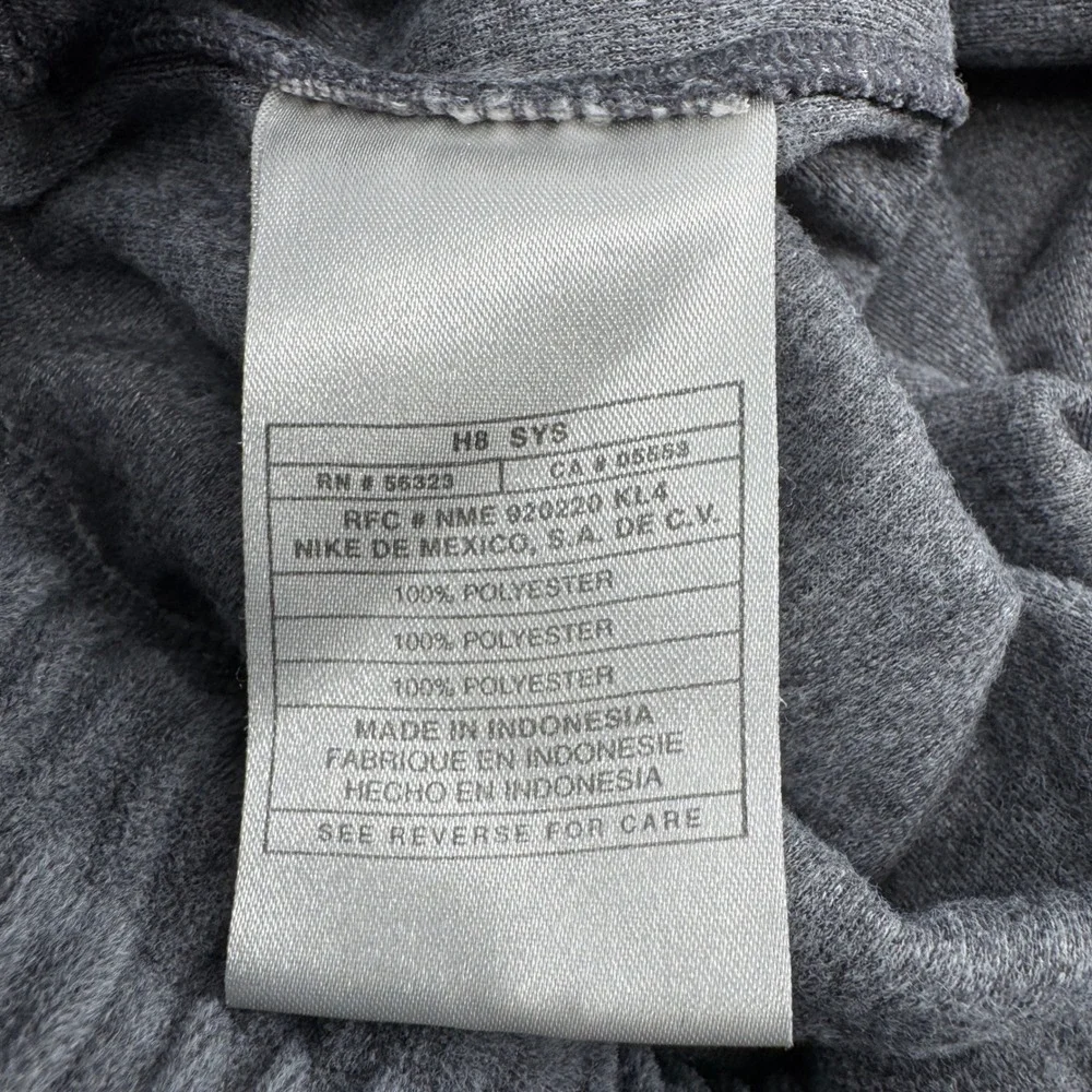Nike Air Jordan Mens Gray Fleece Sweatpants Large Jumpman Logo Drawstring